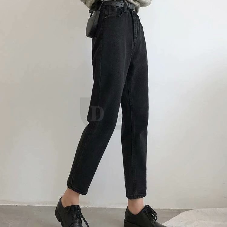 Ảnh Daduhey Quần Jeans Nữ Lưng Cao Ống Đứng Thời Trang Hàn Quốc 2