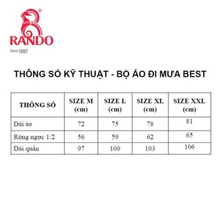Áo Mưa Bộ Đi Phượt Cho Nam Nữ, RANDO Chính Hãng, Vải Dù Cao Cấp, Nhanh Khô, Bền Bỉ, Không Thấm Nước