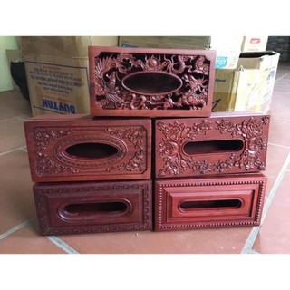 hộp đựng giấy ăn gỗ hương cao cấp