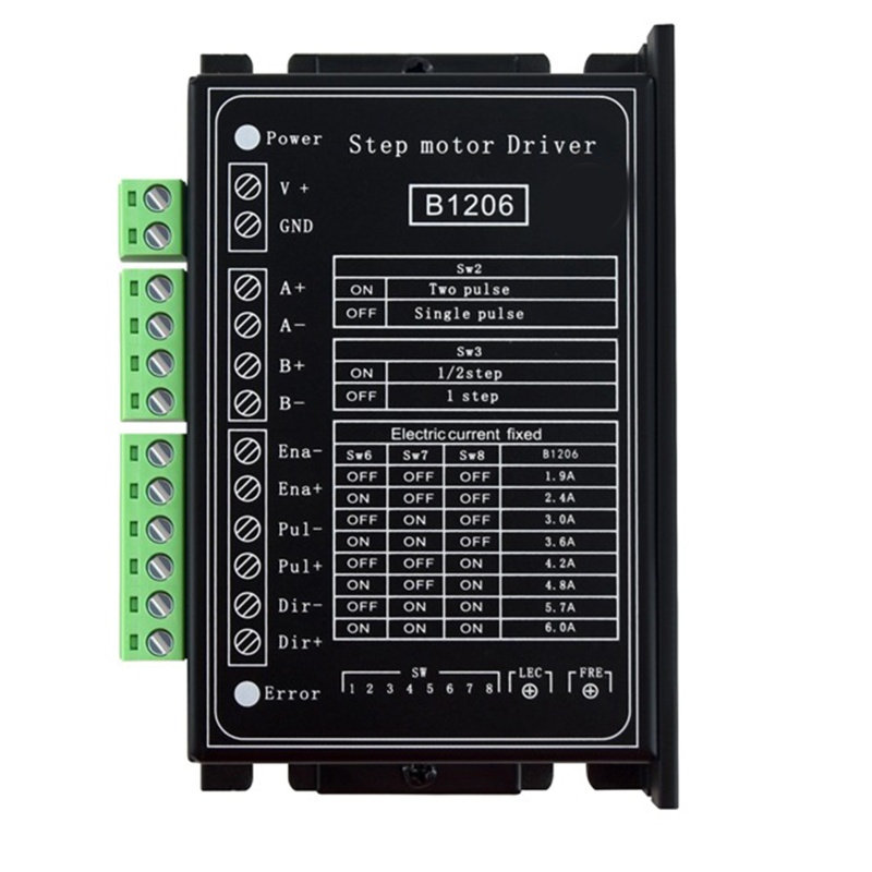 Trình điều khiển động cơ bước btsg B1206 6A cho độ phân giải siêu nhỏ DC 20V 120V cho động cơ bước Nema 17 và 23