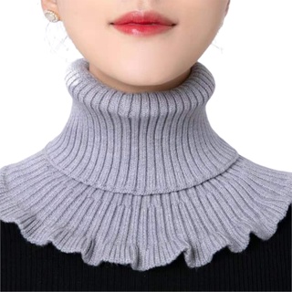 Cổ Áo Giả Dệt Kim Co Giãn Có Thể Tháo Rời Ấm Áp Cho Nữ