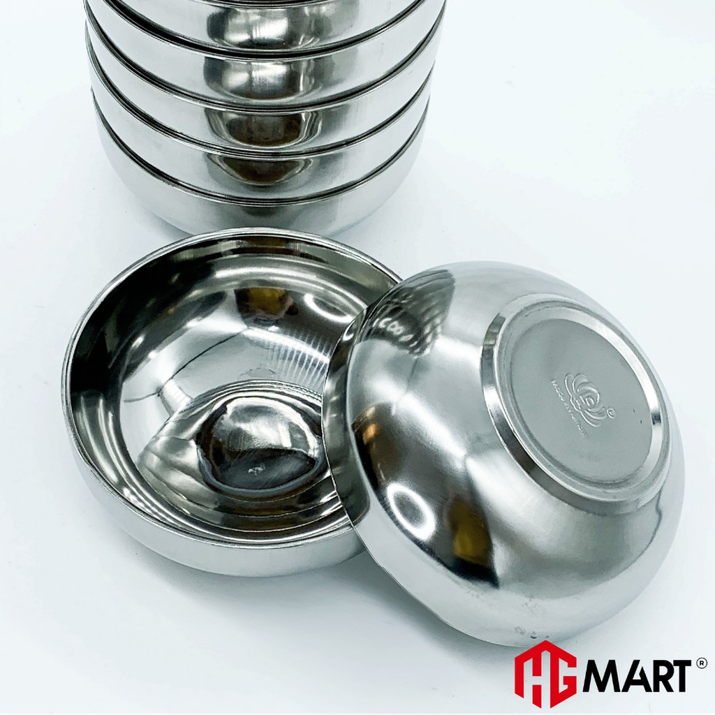 Ảnh Bộ 10 Bát Trơn Inox cách nhiệt chống nóng thương hiệu Hoàng Gia 1