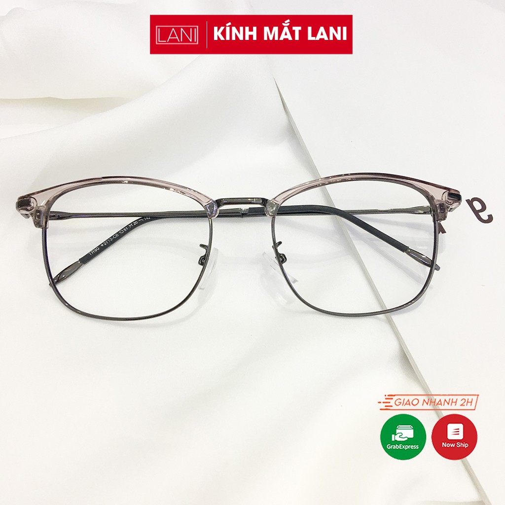 Ảnh Gọng kính cận chữ nhật Vintage LANI 2713 kim loại thanh mảnh nhận lắp mắt kính có độ theo yêu cầu 2