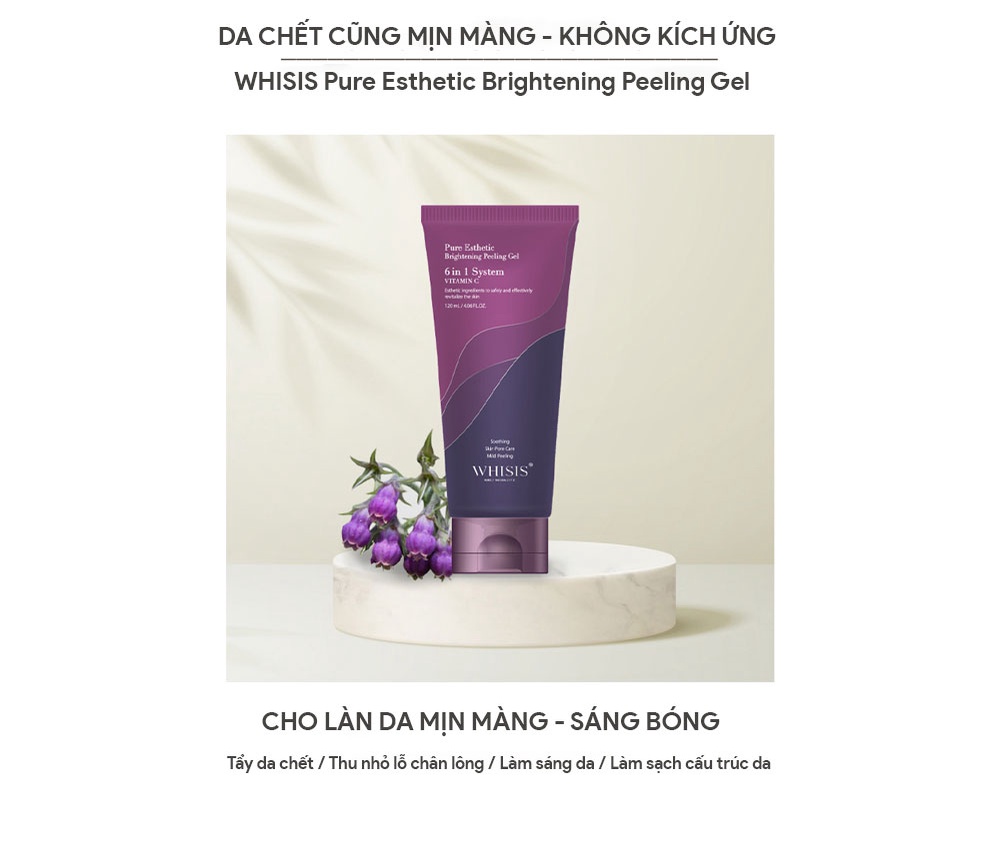 Mô tả Tẩy Tế Bào Chết Da Mặt Vitamin C 6in1 Hàn Quốc WHISIS Pure Esthetic Brightening Peeling Gel Sáng Đều Màu Da 120ml - 1