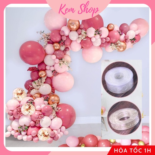 Dây kết bóng, dây nhựa gài bóng xoắn nghệ thuật trang trí sinh nhật, sự kiện - Kem Shop K17