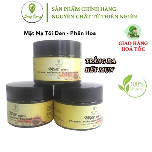 Mặt Nạ Tỏi Đen Phấn Hoa Sữa Ong Chúa LengKengFarm - Mặt Nạ Đắp 100% Thiên Nhiên.