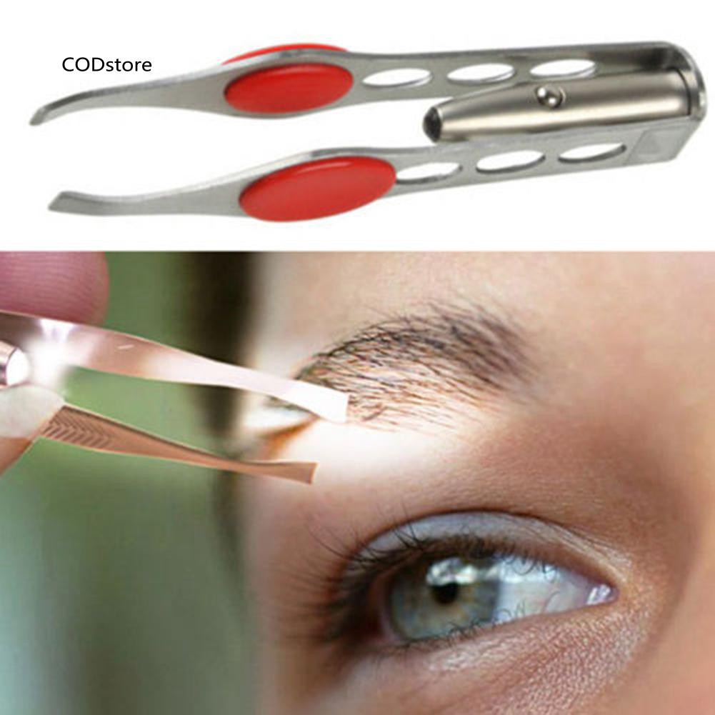 Nhíp nhổ lông mi có đèn LED tiện lợi