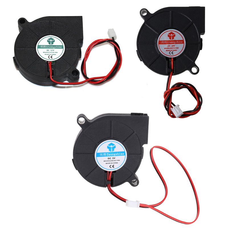 [3C] Quạt thổi tốc độ 50mm 5V 12V 24V 5015 Vòng bi dầu 50x15mm cho tuabin Turbo