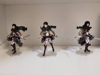 Anime Tấn Công Titan Eren Jaeger Mikasa Levi Rivaille Ackerman Figma 203 207 213 PVC Nhân Vật Hành Động