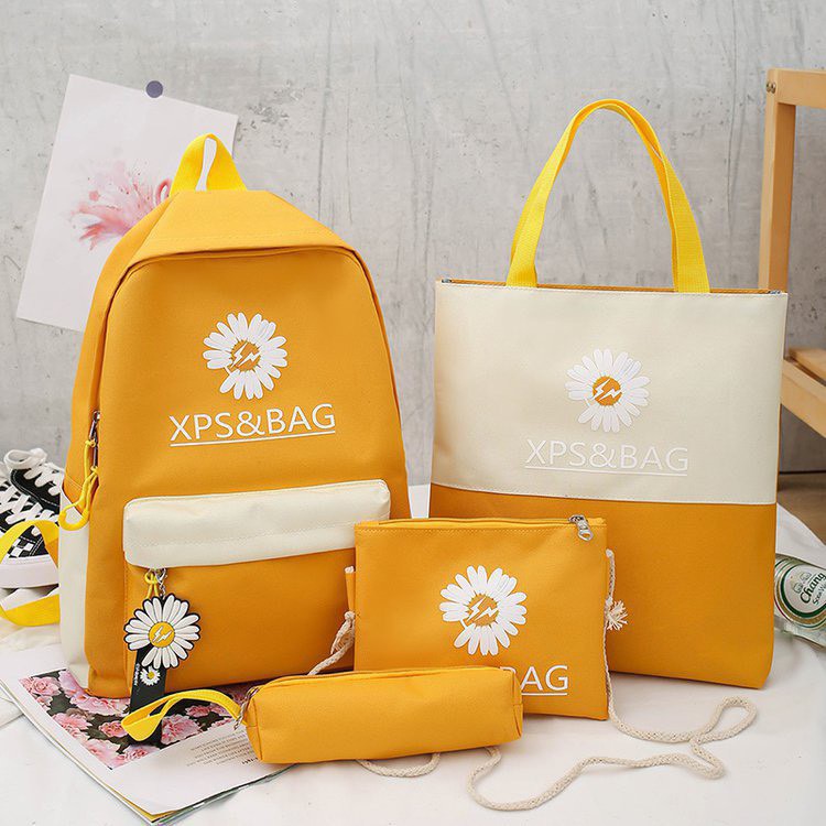 ( Xả kho)Set Balo Hoa Cúc 4in1 Chống Thấm Nước