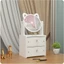 Kệ Mỹ Phẩm Tủ Đựng Đồ Trang Điểm Kệ Bút Để Bàn Trang Điểm Mini Có Gương Mèo 2 Ngăn Kéo Kèm Hộc Tủ Tiện Lợi