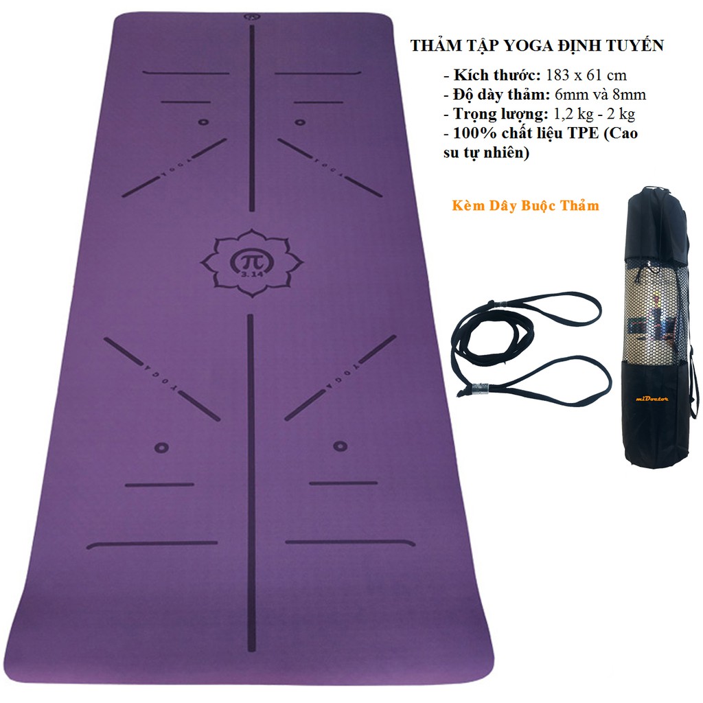 Ảnh Thảm Tập Yoga Định Tuyến Hãng Amalife – Chọn Size - Tặng Bao Thảm Tập Yoga Định Tuyến và Dây Buộc Thảm Yoga 1
