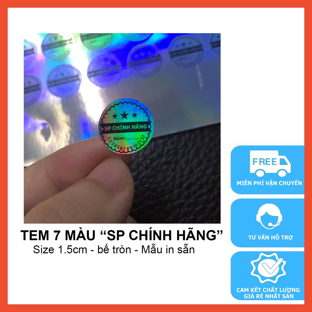 100 cái tem 7 màu size 2x1cm | Shopee Việt Nam