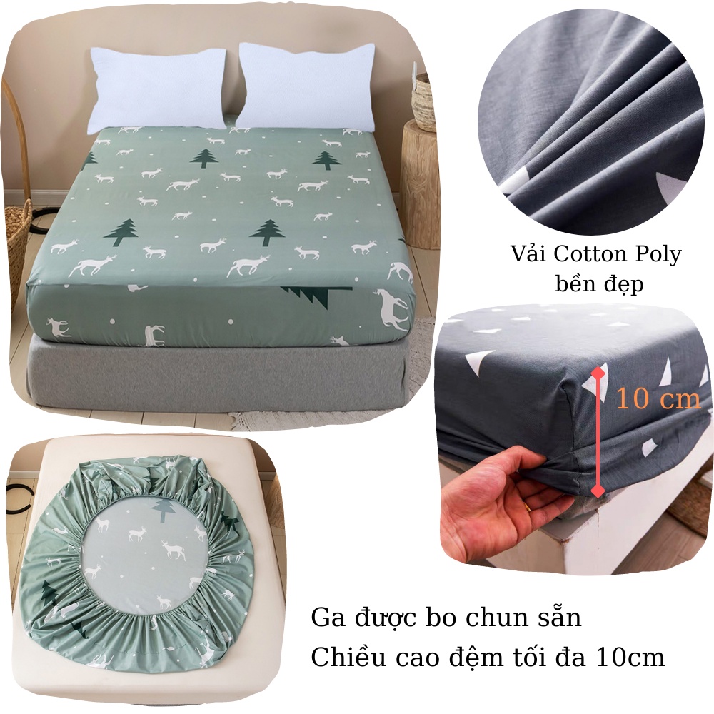 Ảnh Ga trải giường ZingZingMart chất liệu cotton poly kích thước m6/m8 (Chưa kèm vỏ gối nằm) 1