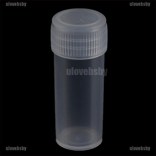 [ulovebsby] 100 Ống thử nghiệm bằng nhựa 5ml Chai vít cho trường học