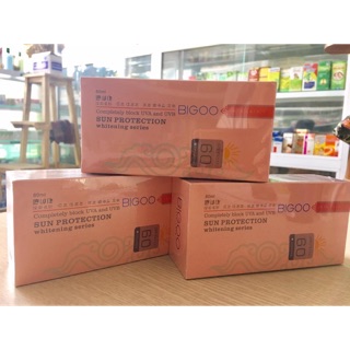 Kem  chống nắng kháng khuẩn BIGOO giúp chống nắng, sáng da. lâu trôi