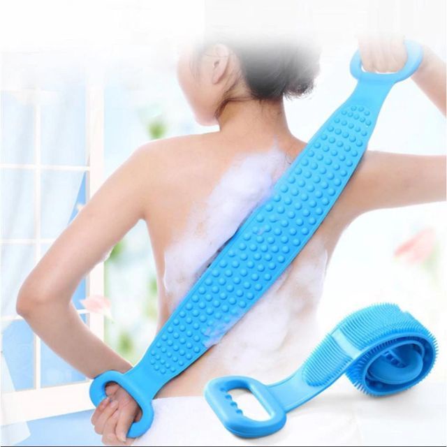 2 Dây Chà Lưng Mềm Mại Tiện Lợi Đai Chà Lưng - Cọ Lưng Silicon 2 Mặt Gai Tẩy Tế Bào Chết