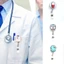 Móc khóa có thể thu vào JVSUB Điều trị y tế dễ thương Thiết thực Kẹp y tá bác sĩ di động
