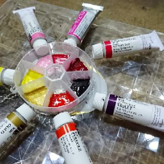 [mỗi màu có 0.5ml hoặc 1m] set màu nước Holbein 7 màu