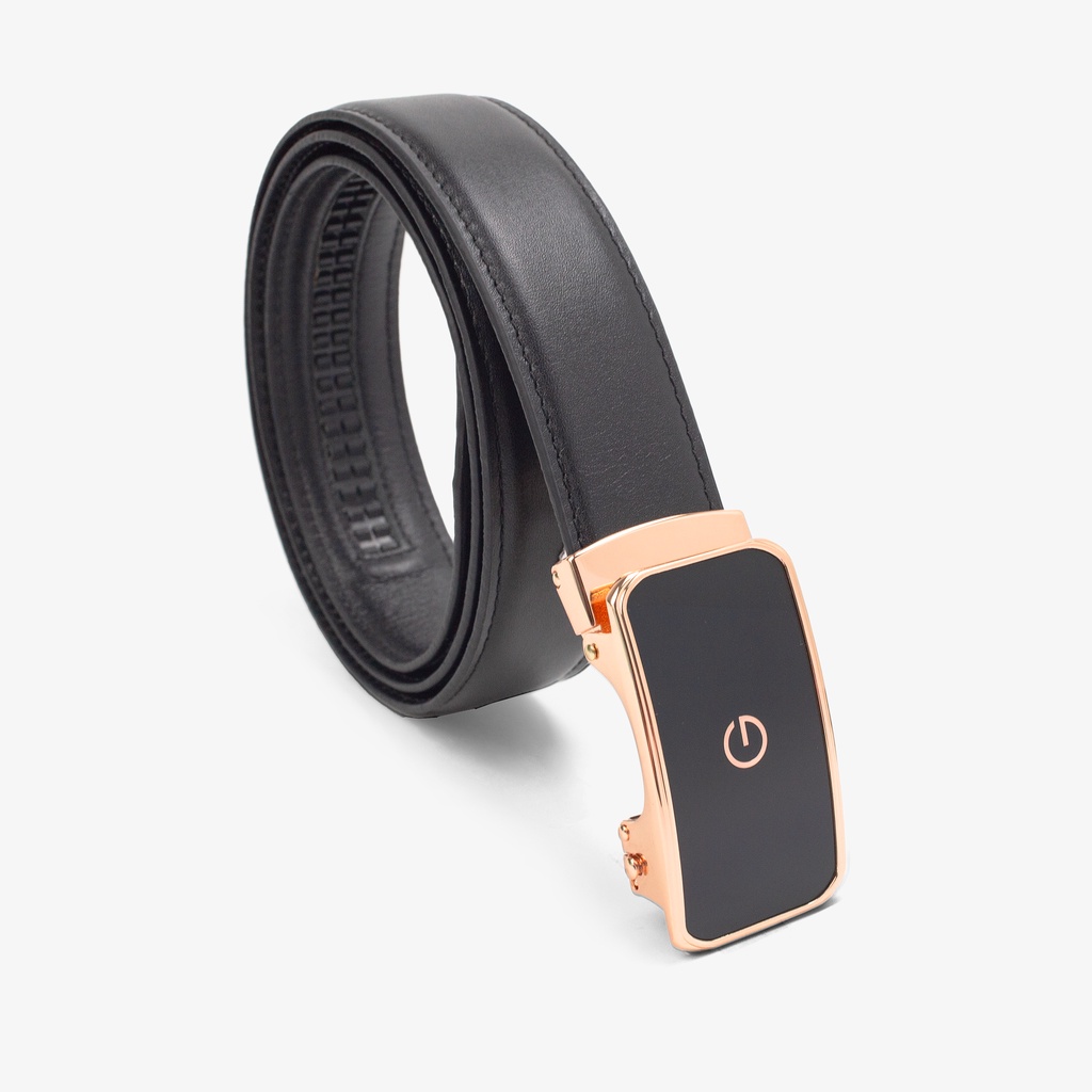 Ảnh Thắt lưng nam da bò 3 lớp L104 màu đen khoá tự động nhiều mặt lựa chọn Bụi leather bảo hành 12 tháng 2