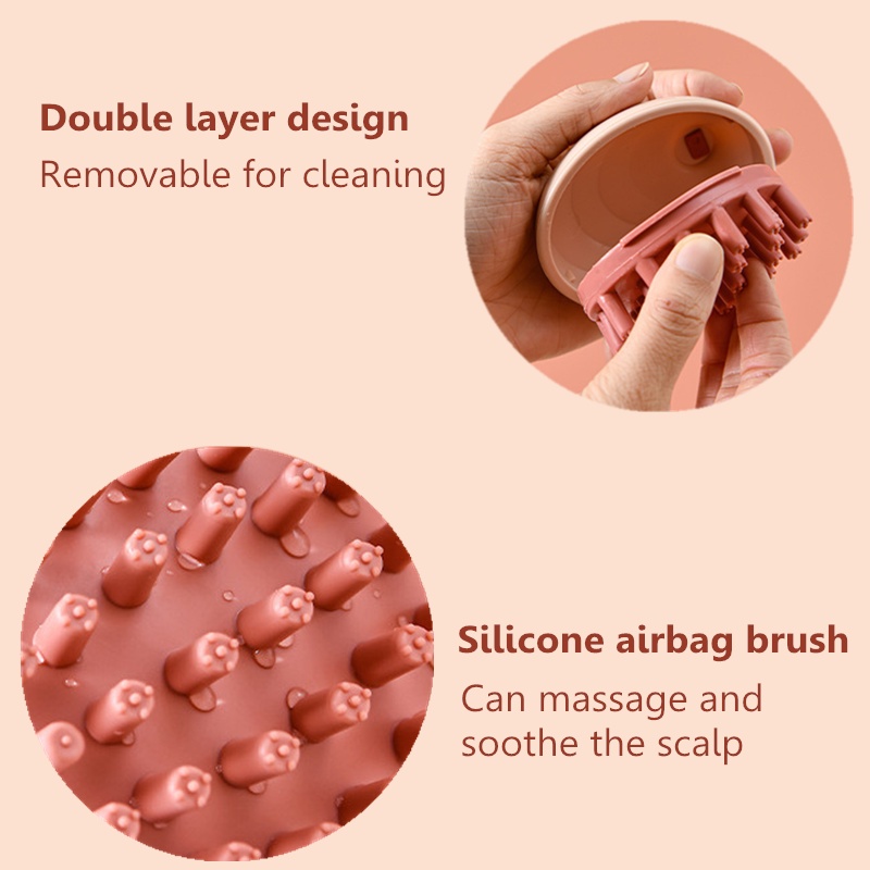 Lược Silicone SEVICH  Chải Tóc Mát Xa Da Đầu Tiện Dụng