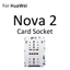 Micro SD Sim Khay Ổ Cắm Khe Cắm Hộp Đựng Cho HuaWei Nova 2 Lite 2017 LDN-AL00 AL10 AL20 TL20 Adapter Đầu Đọc Thay Thế Các Bộ Phận