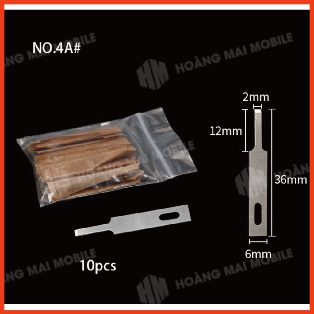 (10 cái) Lưỡi dao cạy nắp lưng điện thoại, dùng để luồn khe, cạy mở và tách keo