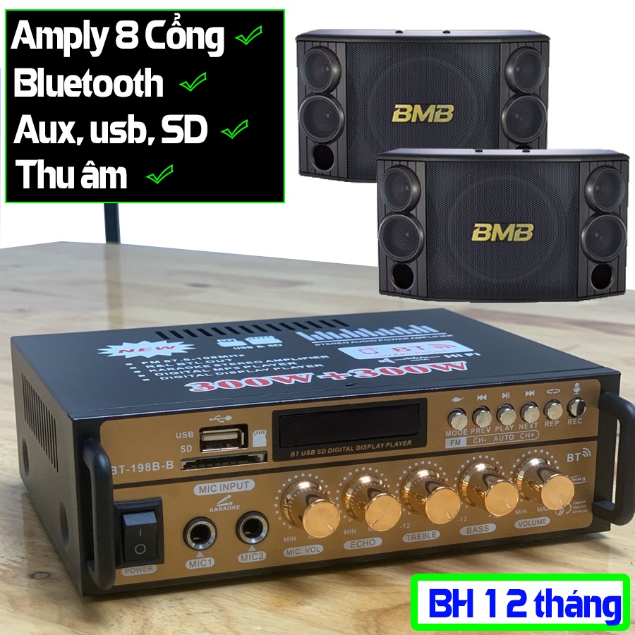 Amply Karaoke đa chức năng KAW, Amly Mini Bluetooth BT-298A cao cấp, Công suất lớn, Bảo hành chính hãng toàn quốc