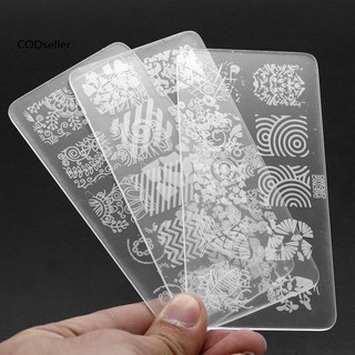 Bộ tấm khuôn + con dấu + dụng cụ miết lấy sơn thừa dùng để trang trí móng nghệ thuật