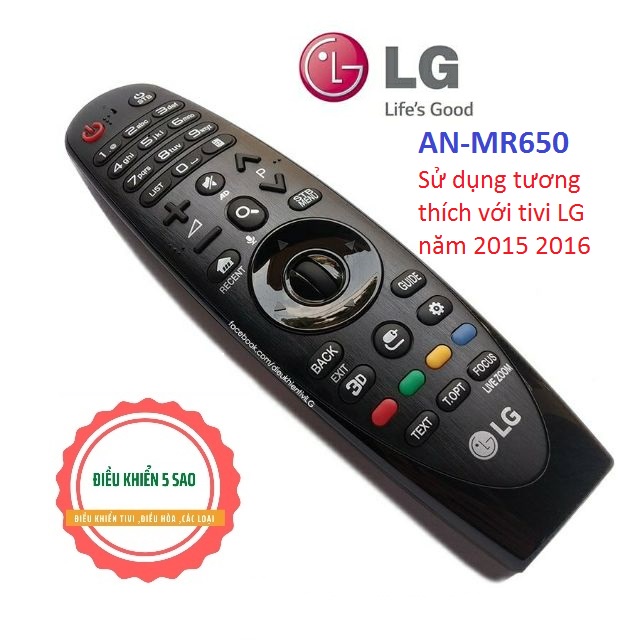 Điều khiển tivi LG 2016 AN-MR650 MR650 2016 LH UH OLED hàng chính hãng - tặng kèm pin