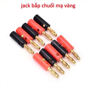 set 2 cặp Jack bắp chuối 4mm - Jack Bắp Chuối đa năng - jack bắp chuối mạ vàng