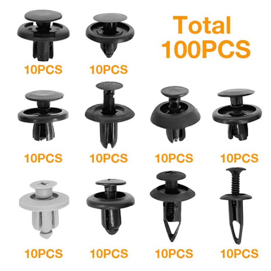 Set 100 kẹp khóa ô tô SEAMETAL bằng nhựa thông dụng