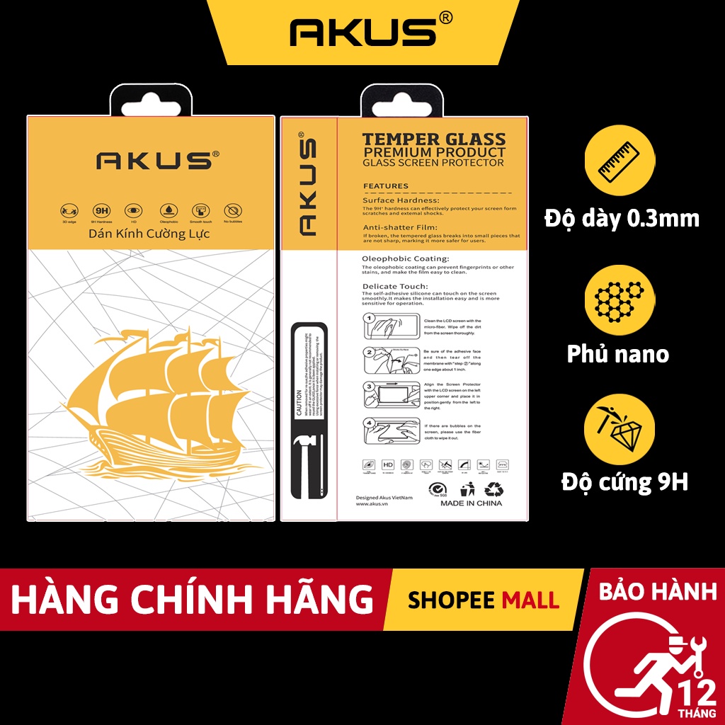 Ảnh Kính cường lực i.p.akus - Hàng chính hãng 1
