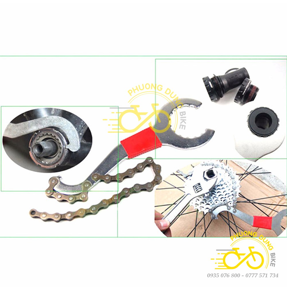 Dụng cụ giữ líp và tháo trục cốt rỗng xe đạp 3in1 | Shopee Việt Nam