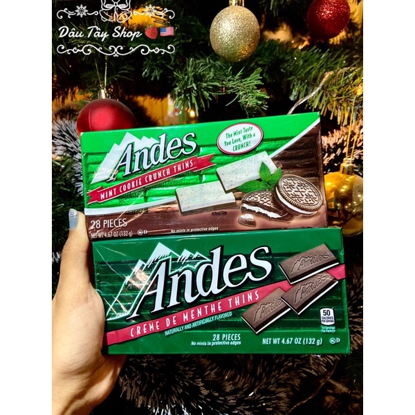 Socola Andes Bạc Hà / Andes Mint Cookie hộp 28 thanh 132gr 🇺🇸 Shopee