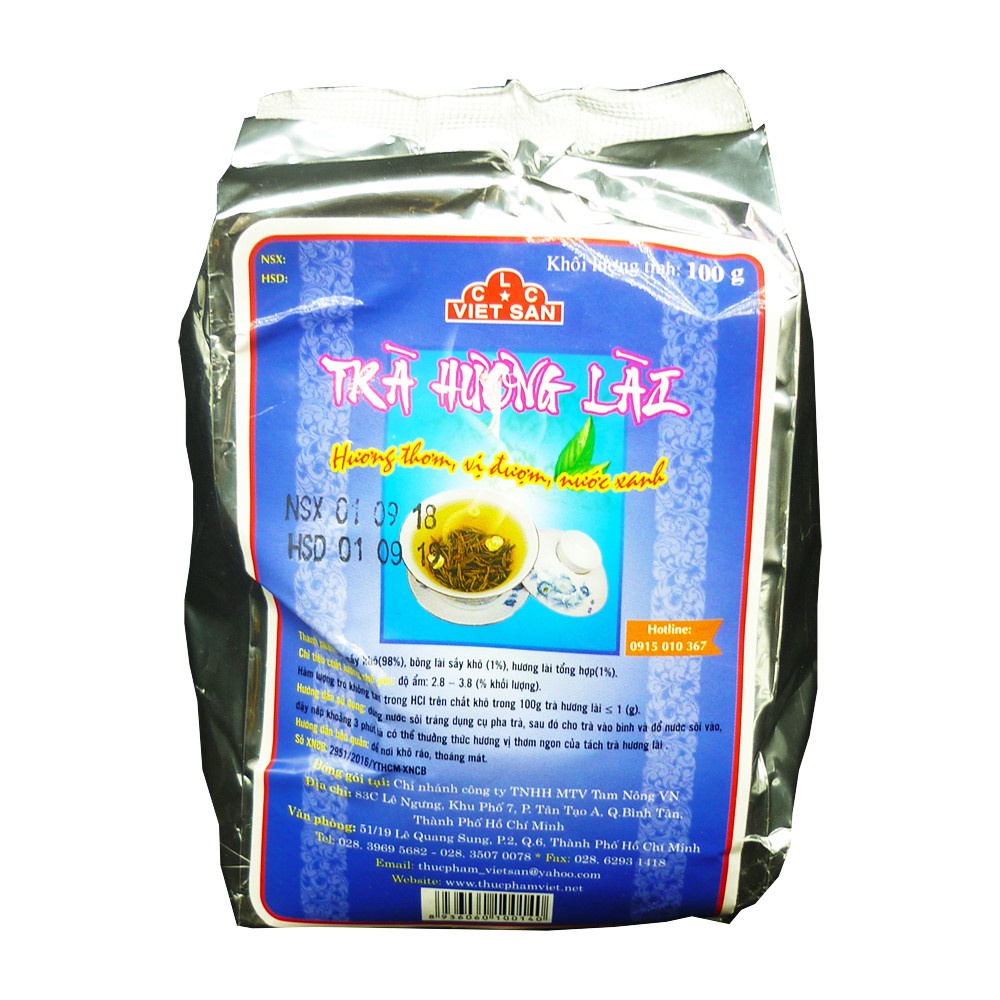 Trà Lài Việt San 100g/250g - Trà Xanh Nguyên Lá Ướp Hương Lài Tự Nhiên