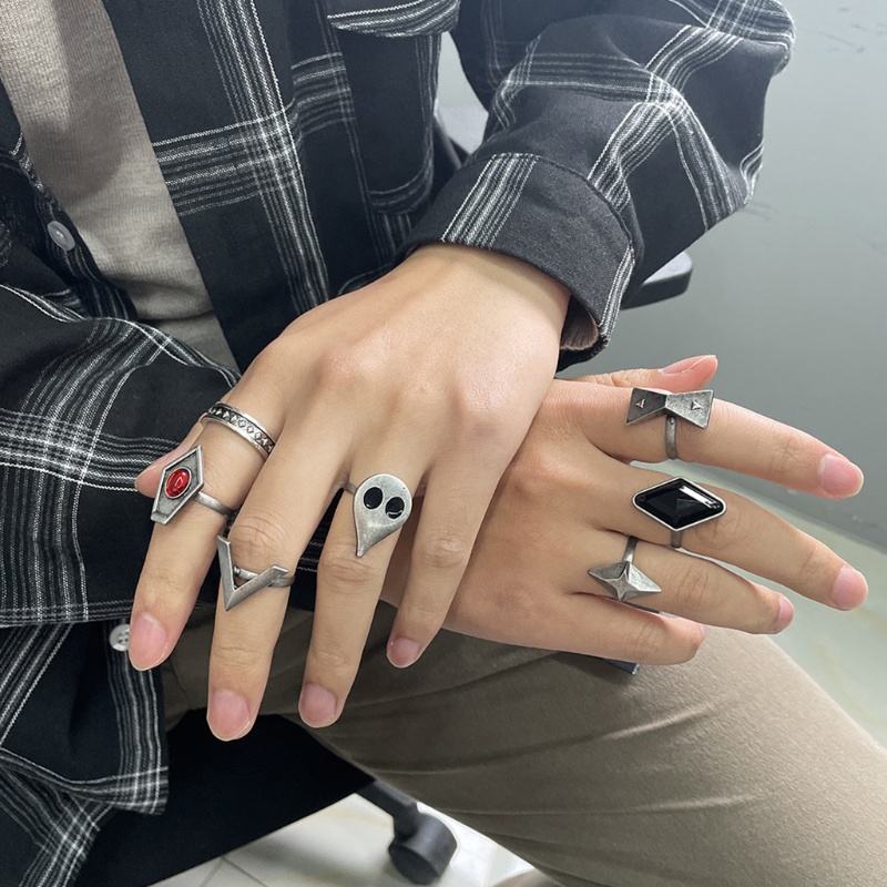 Coo 7x Genshin Tác Động Hutao Cosplay Bộ Nhẫn Nam Nữ Có Thể Điều Chỉnh Vòng Kim Loại Phụ Kiện Trang Sức Anime Người Hâm Mộ Quà Tặng
