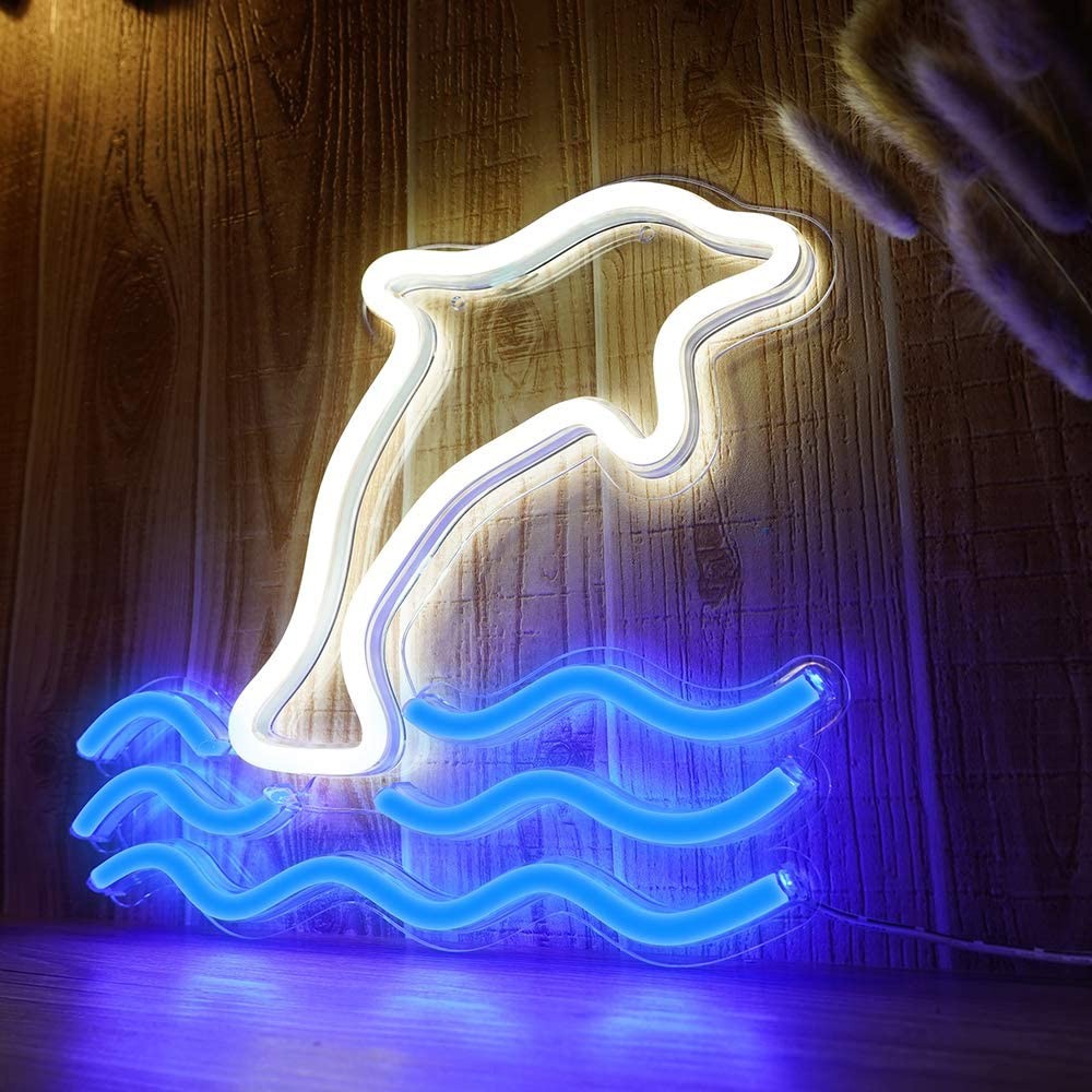 Đèn Led Neon Trang Trí Phòng Hình Cá Heo