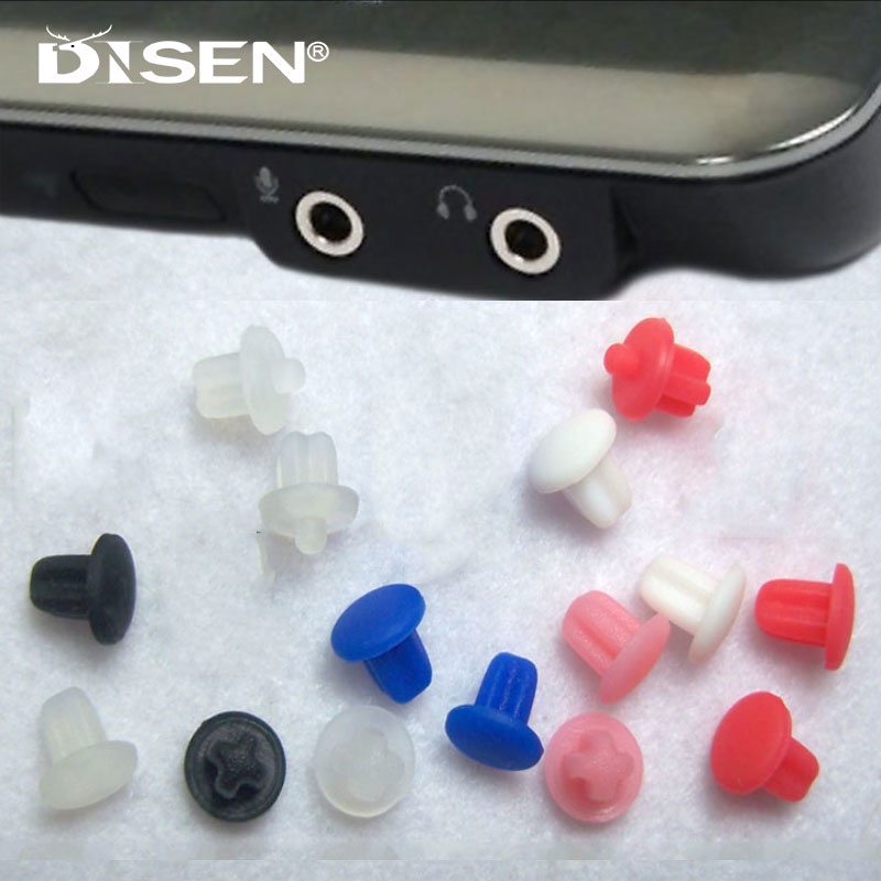 10-30 Chiếc Silicon Lỗ Cao Su Cắm 3.5 Mm 6.35 Mm Chống Bụi Nắp Tai Nghe Jack Chống Bụi Cắm PC DVD Micro Ổ Cắm Bụi