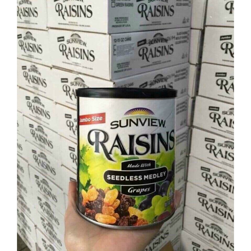 [Siêu Hot] Nho khô Mỹ thập cẩm Sunview Raisins không chất bảo quản ...