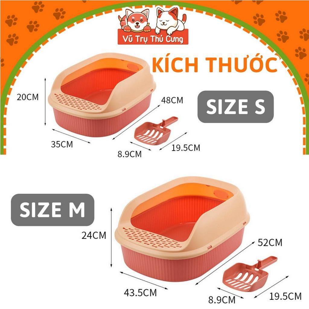 Khay Đựng Cát Mèo Thành Cao Chống Văng Cát (Họa tiết con Vịt)