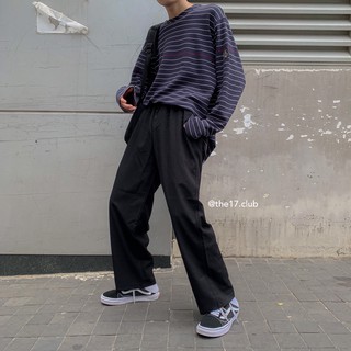 [Có sẵn] Quần KAKI PANTS (The17.club) - Quần Kaki lưng thun ống rộng nam nữ