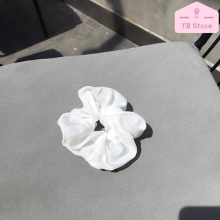Scrunchies voan lụa gam màu Pastel dịu dàng buộc tóc