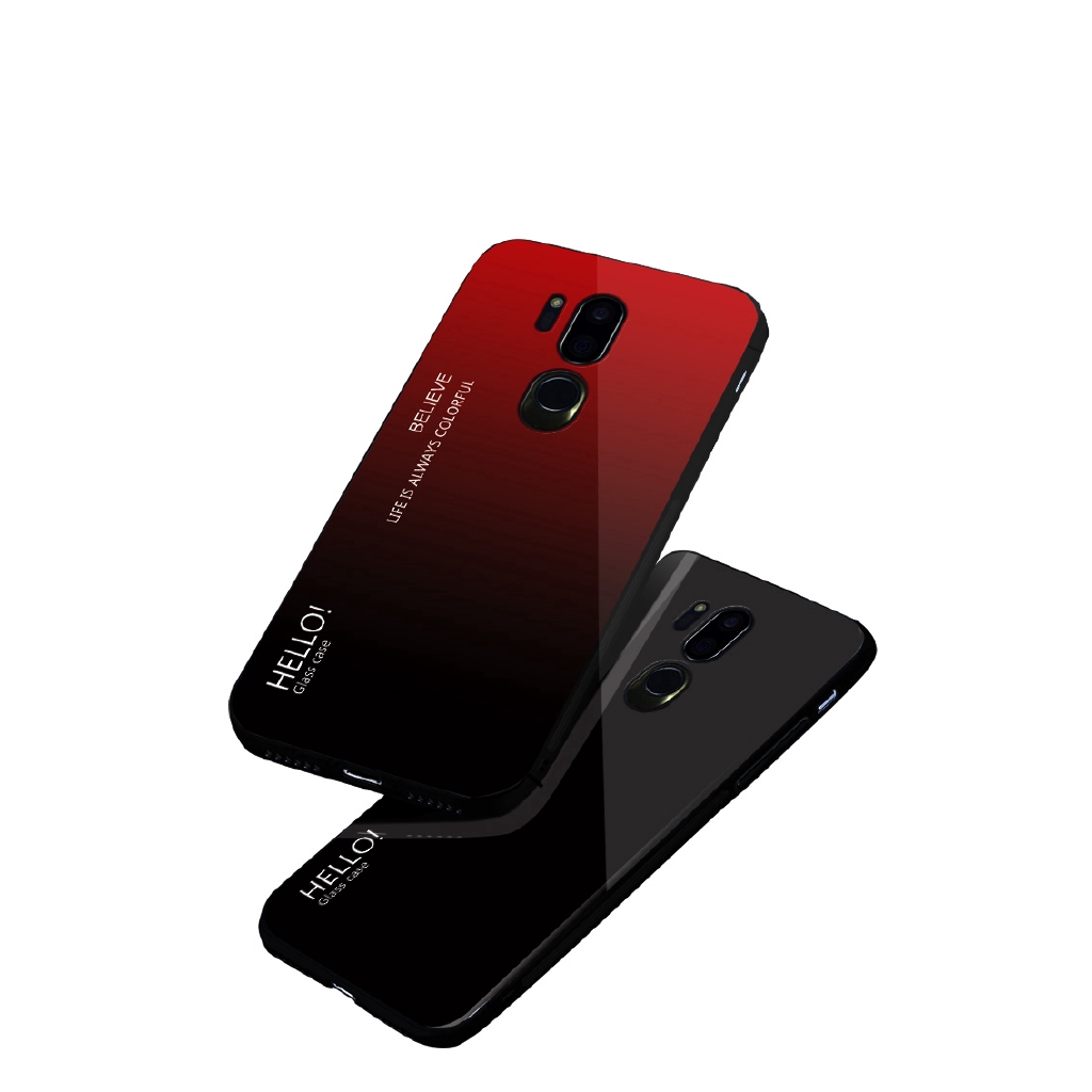 Ốp điện thoại tráng kính cường lực bóng thời trang cho for LG G7