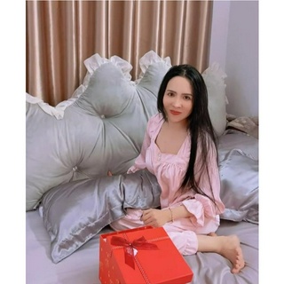 🧧RẺ ĐẸP🧧Vỏ Gối Phi Lụa Silk Cao Cấp - Hàng Loại 1, Mềm Mại, Thoáng Mát - Chăn Ga Sỉ HCM