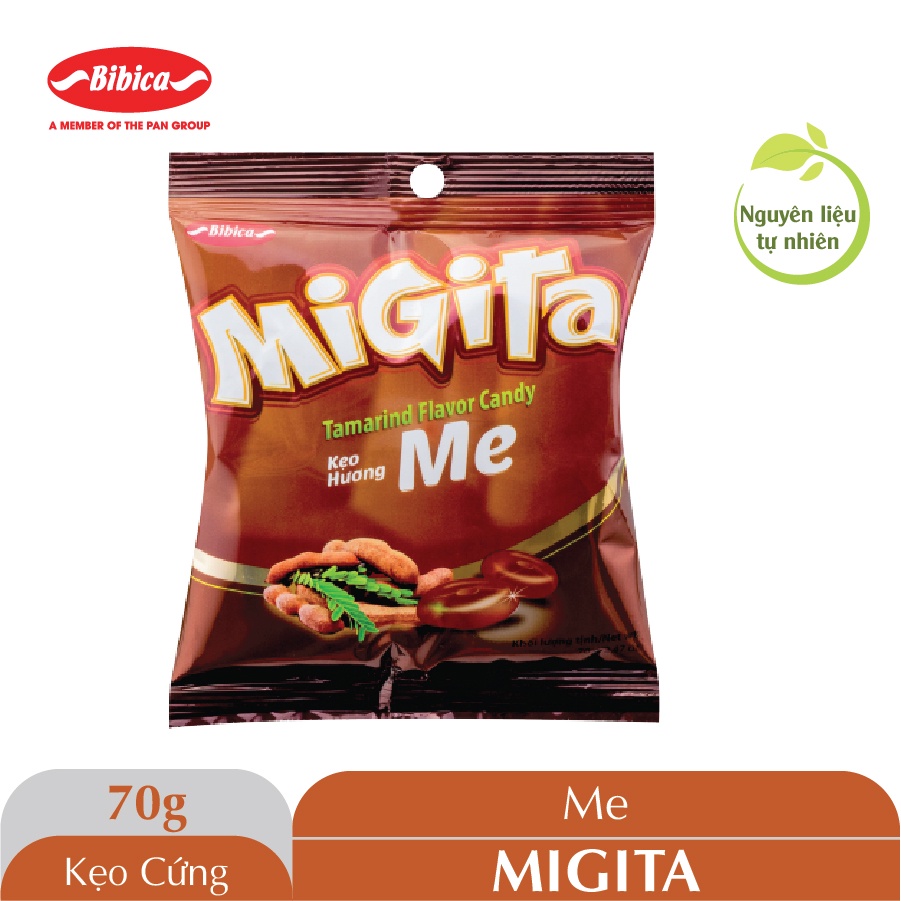 Ảnh Combo 3 Kẹo Cứng Migita Me Bibica 70g 1