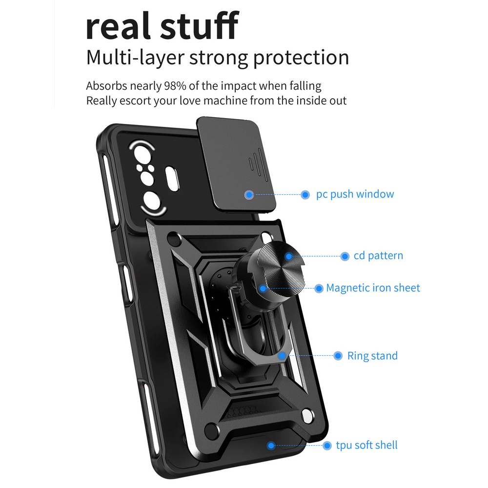 Ốp Điện Thoại Chống Sốc Có Giá Đỡ Cho Redmi K40 Gaming