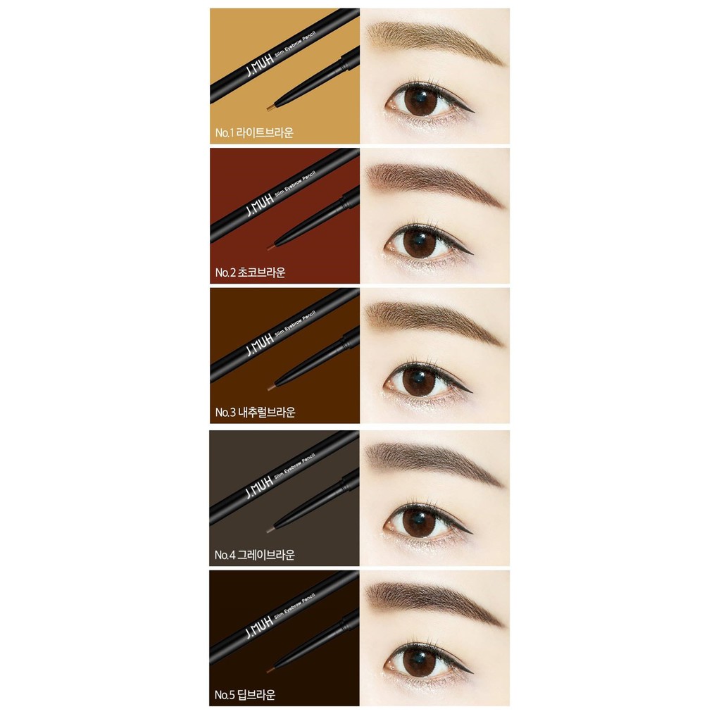 Chì kẻ mày J.MUE J.MUH Slim Eyebrow Tatoo Pencil | Shopee Việt Nam