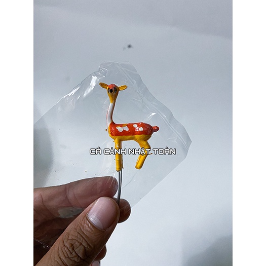 NAI LẺ NHỎ 1 CON TRANG TRÍ BỂ CÁ NON BỘ TIỂU CẢNH (CÓ SỪNG, KHÔNG SỪNG)