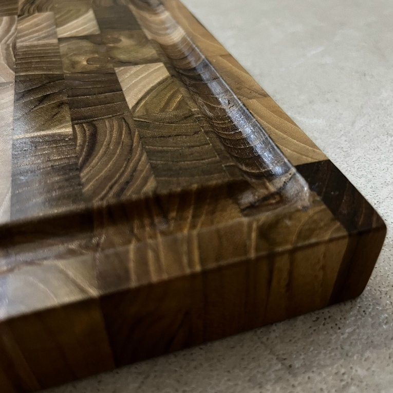 Thớt Gỗ Teak ONGTRE 35x25x2.5cm, Thớt Gỗ Tự Nhiên Cao Cấp, Thớt Cắt Thịt, Rau Củ, An Toàn Thực Phẩm